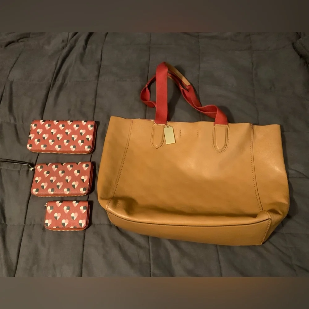 Coach checkered hearts purse and wallet set - Picture 14 of 16